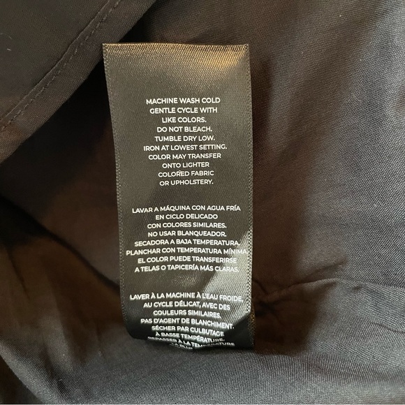 Gathered Cotton Poplin Midi Dress Womens M Black Whimsigoth Minimalist Well Worn - Picture 16 of 16